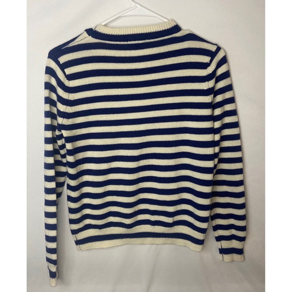 JAMISON Striped Tiger Face Knit Sweater Crew Neck Long Sleeve Size S - Picture 11 of 11